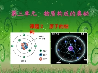 新人教版九年级化学课题2原子的结构课件