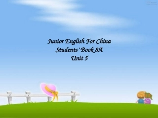 英语说课unit5八（上）