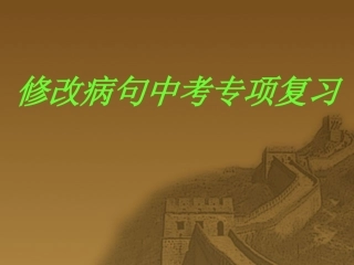 修改病句专项训练