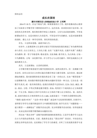 成长在国培(总结）