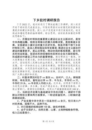 下乡驻村调研报告 (2)