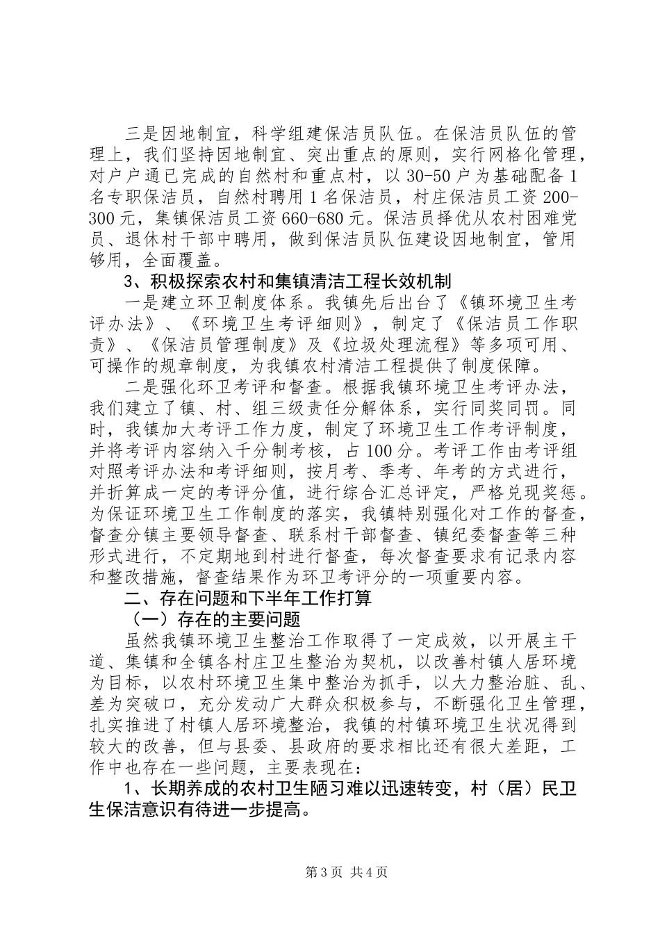上半年镇环卫整治总结及下半年安排_第3页