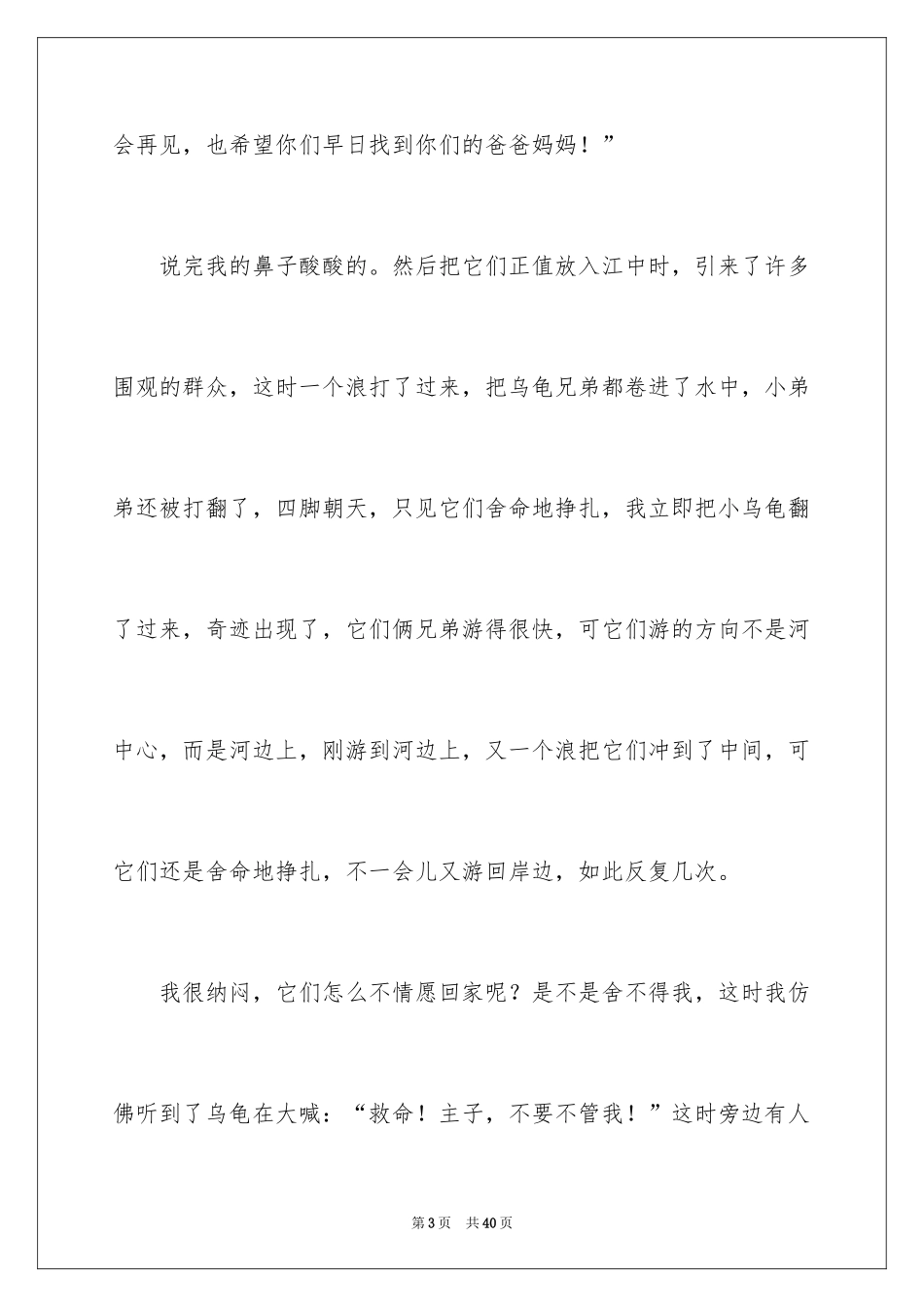 2024乌龟小学作文_10_第3页