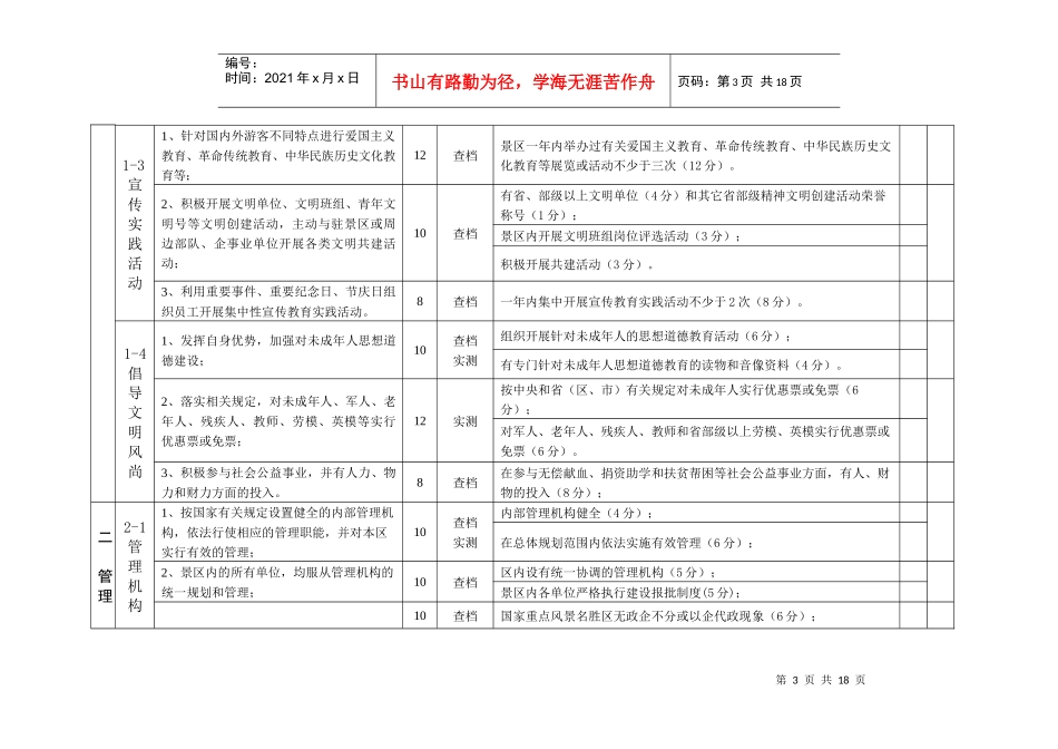 全国文明风景旅游区暂行标准测评细则(1)_第3页