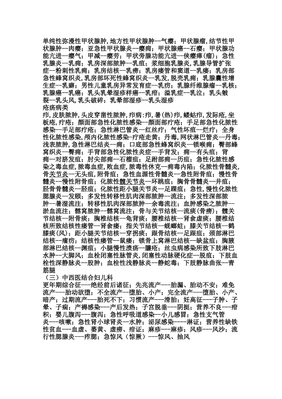 中西医病名对照表_第2页
