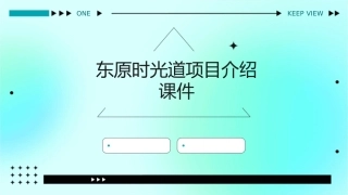 东原时光道项目介绍课件