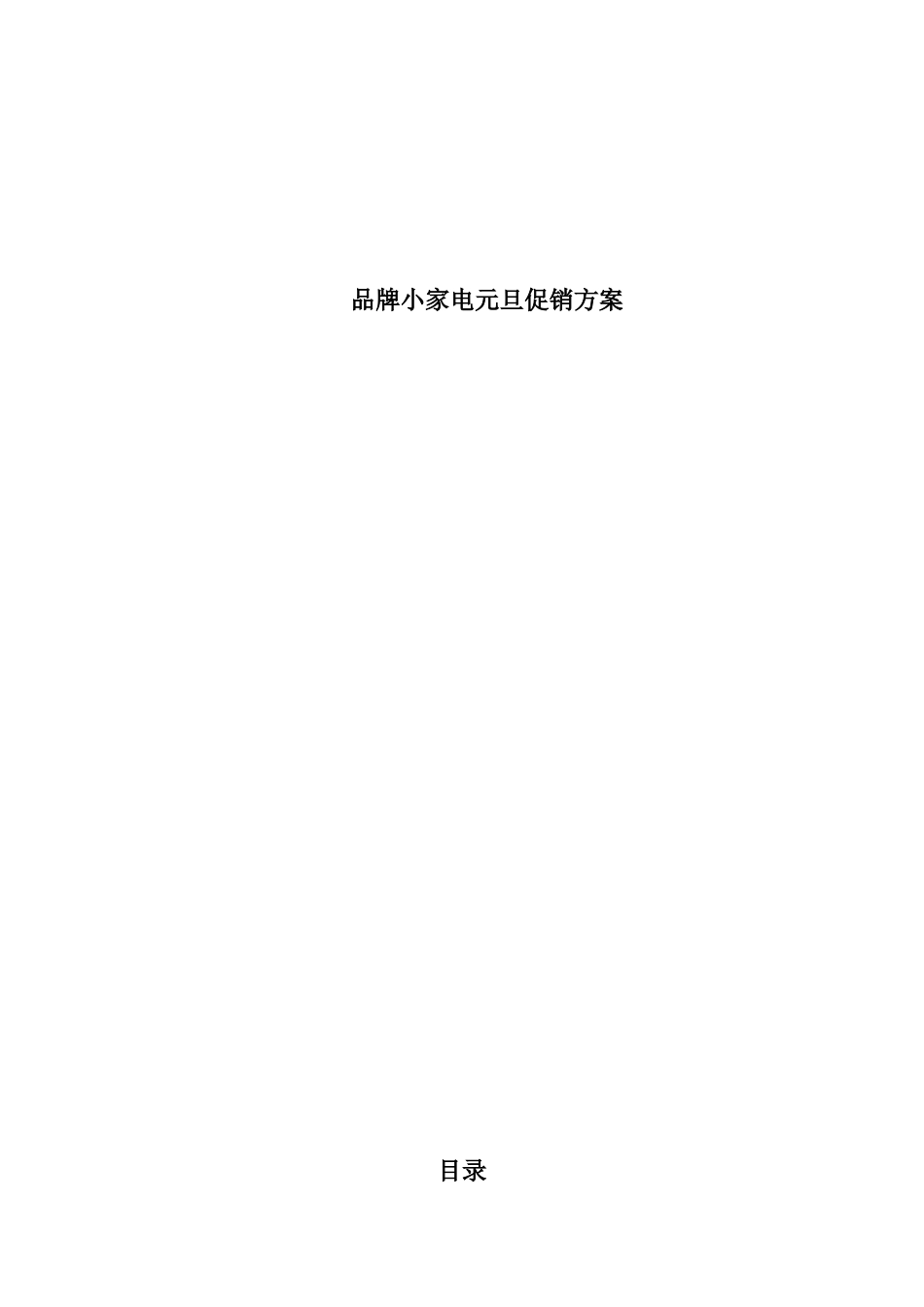 品牌小家电元旦促销方案_第1页