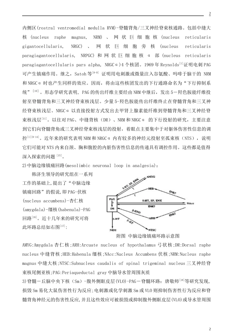 中脑导水管周围灰质在痛觉调制中的作用_第2页
