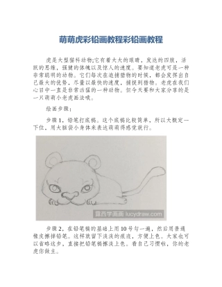 萌萌虎彩铅画教程彩铅画教程