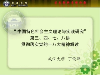 中特研究贯彻十八大精神(三四七八讲丁俊萍20130122)