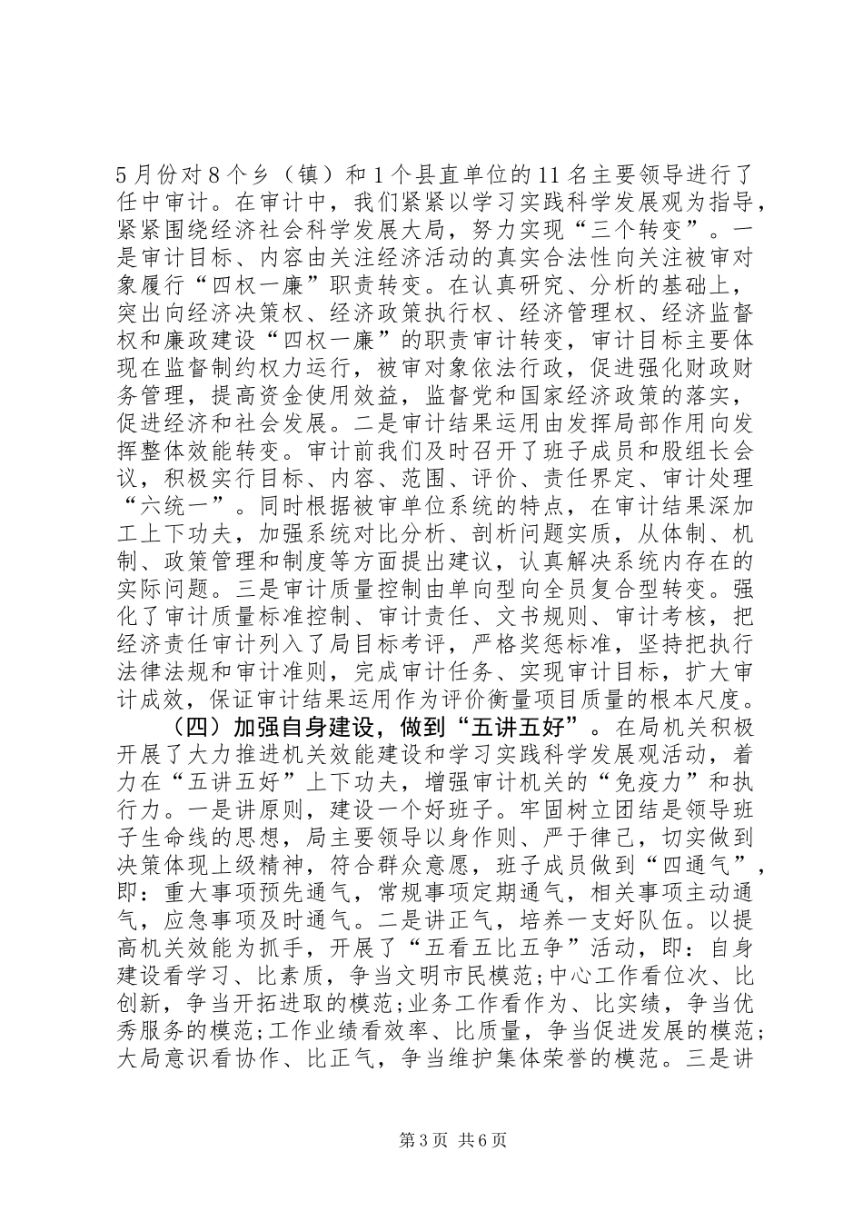 上半年审计局的工作总结_第3页