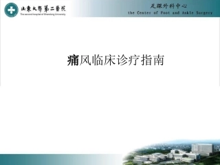 中国痛风诊疗指南