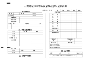 学生个人成长档案(样表)[1]