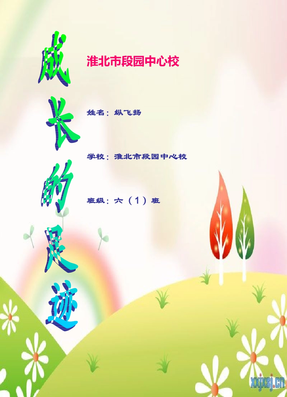 学生成长档案徐悦淮北市段园中心校_第1页