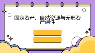 固定资产自然资源无形资产课件