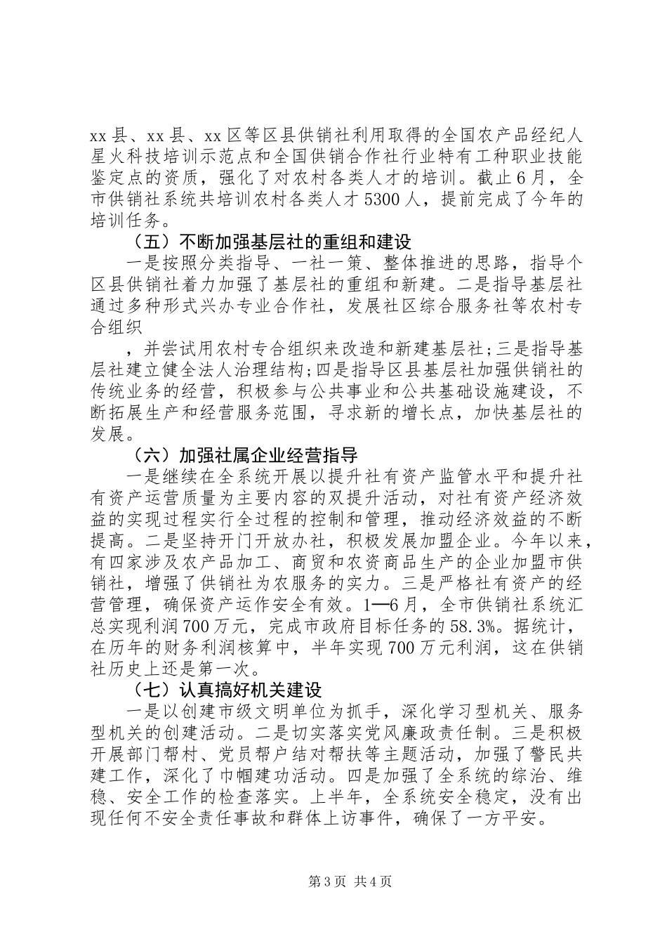 上半年供销社经济情况总结_第3页
