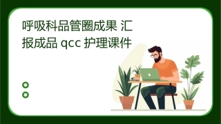 呼吸科品管圈成果汇报成品QCC护理课件