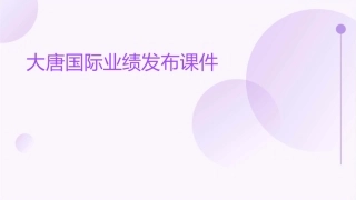 大唐国际业绩发布课件