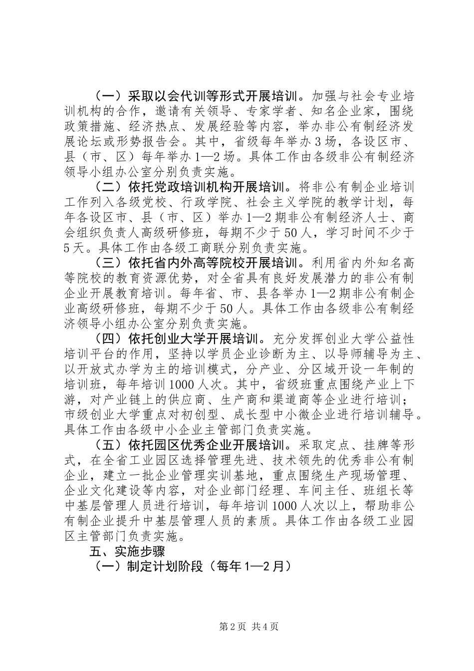 万企培训活动工作方案_第2页