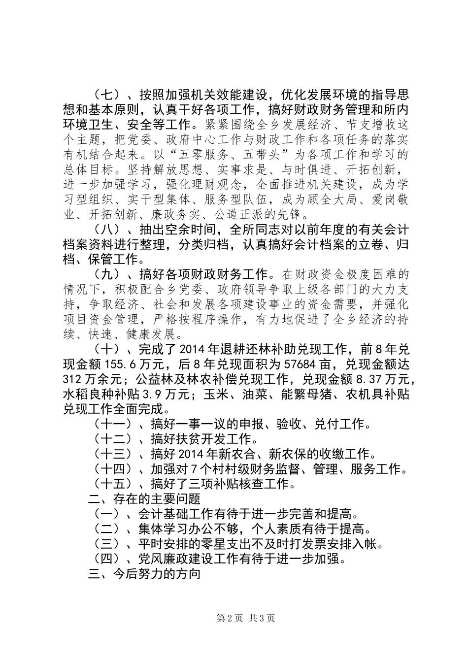 XX年乡镇财政所工作总结 (2)_第2页