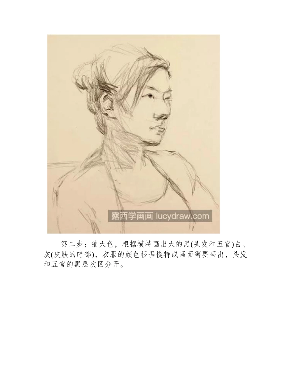 女青年头像怎么画_简单的头像素描画法是什么_素描教程_第2页