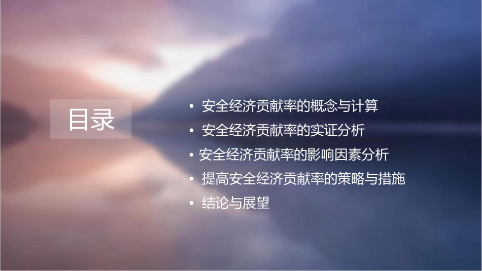 安全经济学 安全经济贡献率分析课件_第2页