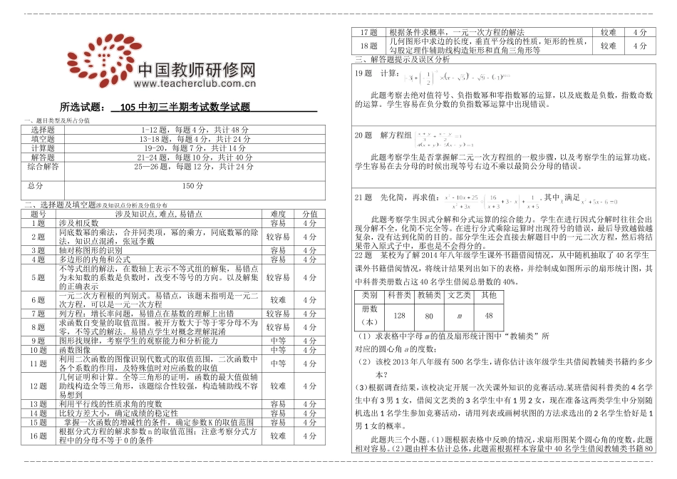 初中数学试题分析改后_第1页