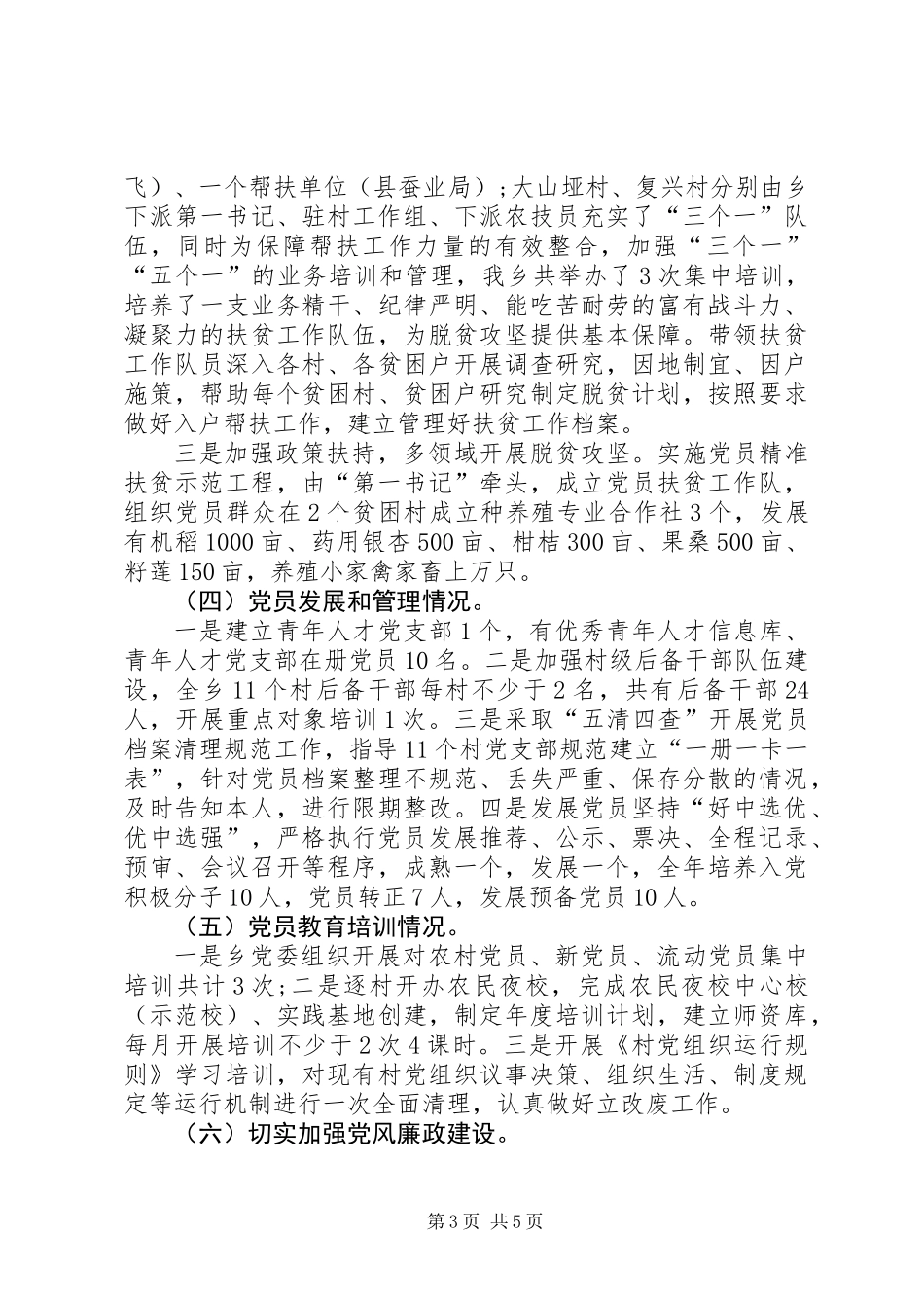 XX年乡镇党建工作总结及下一步工作计划_第3页