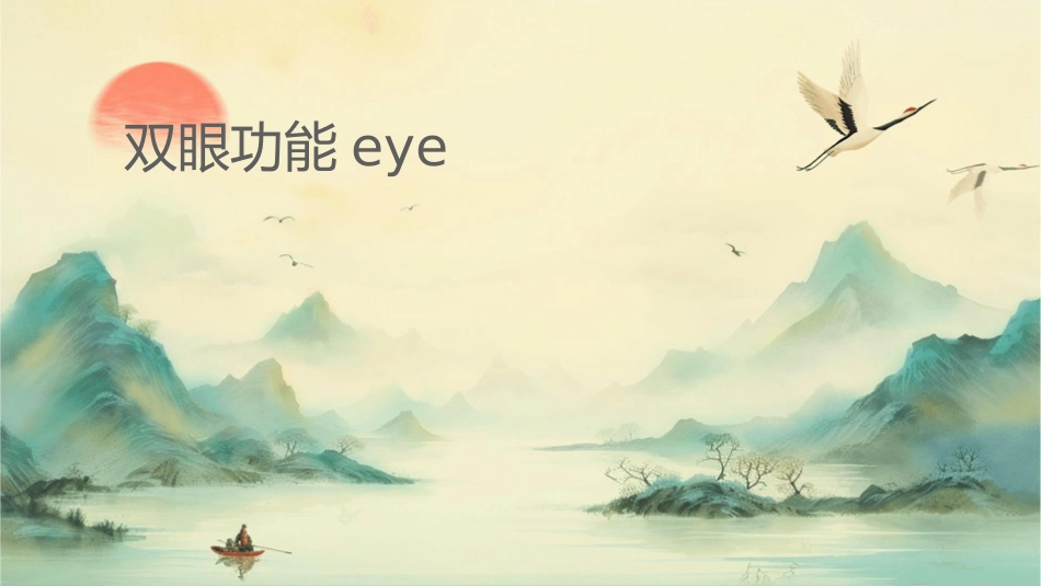 双眼视功能检测意义EYE课件_第1页
