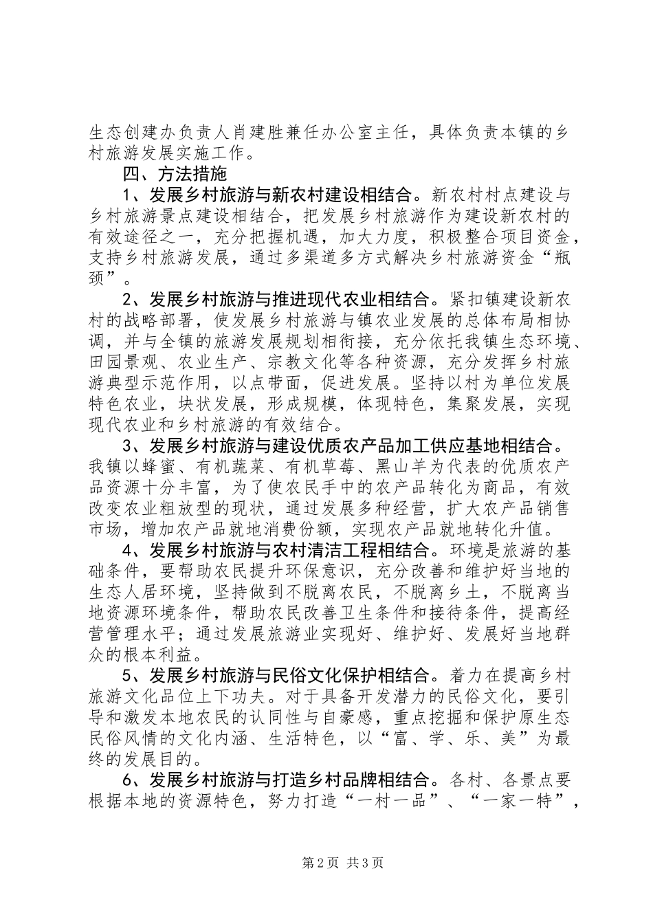 XX年乡村旅游发展实施方案_第2页
