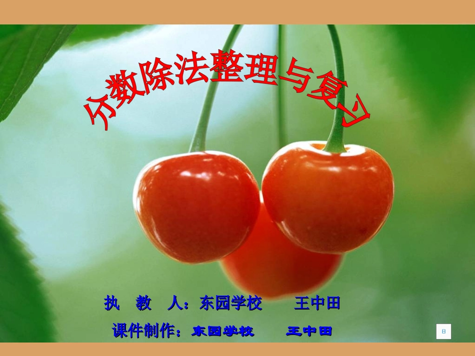 分数除法整理与复习_第1页