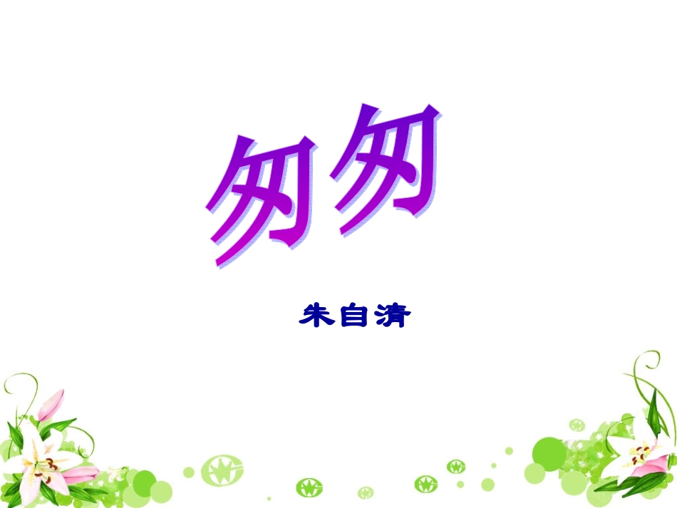 《匆匆》教学课件2_第1页