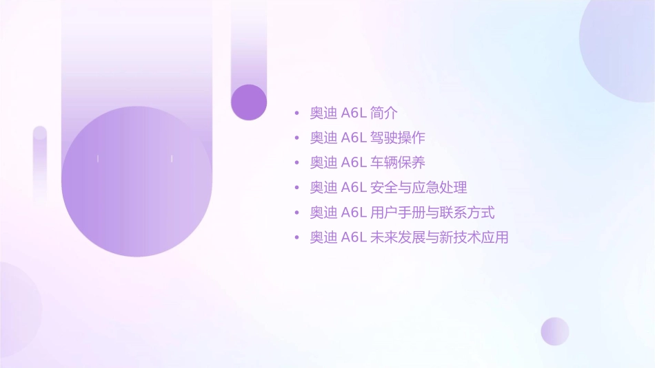奥迪A6L使用说明书课件_第2页
