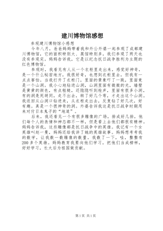 建川博物馆感想 