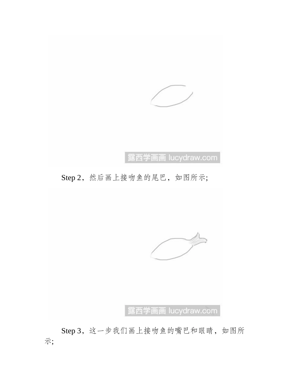 接吻鱼简笔画教程简笔画教程_第2页