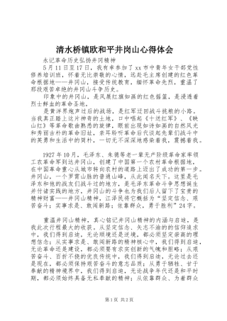 清水桥镇欧和平井岗山心得体会_1 