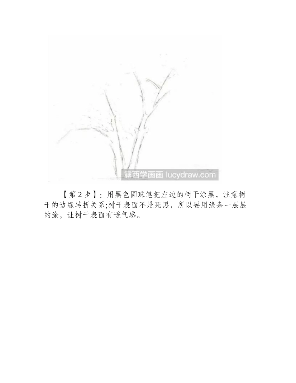 枯树怎么画_如何简单的用圆珠笔画一颗枯树_简笔画教程_第2页