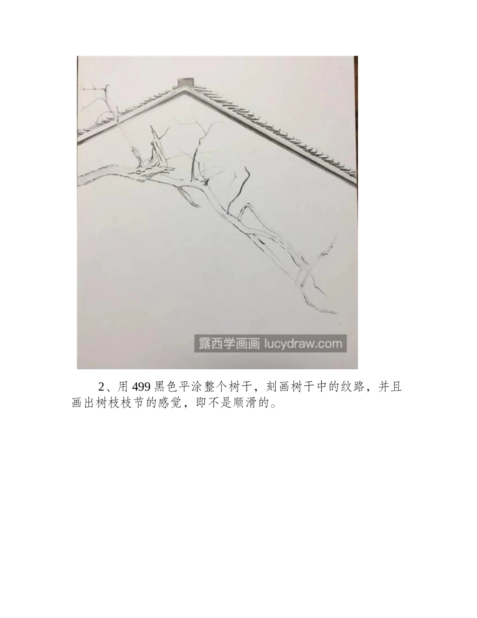 枯木逢春怎么画_枯木彩铅画步骤有哪些_彩铅画教程_第2页