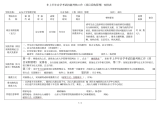 2019年上半年自学考试技能考核工作项目采购管理安排表