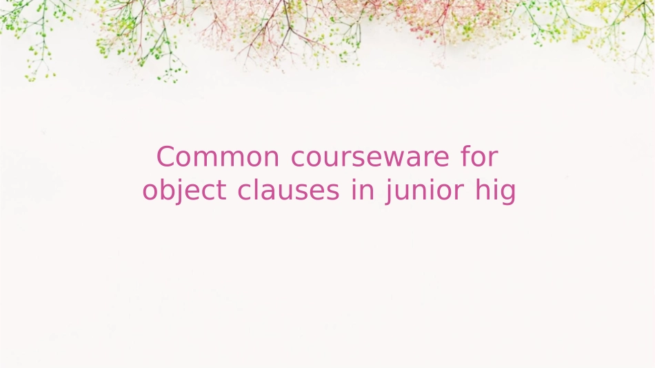 初中英语宾语从句通用课件_第1页