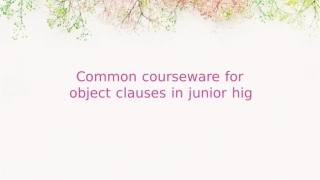 初中英语宾语从句通用课件