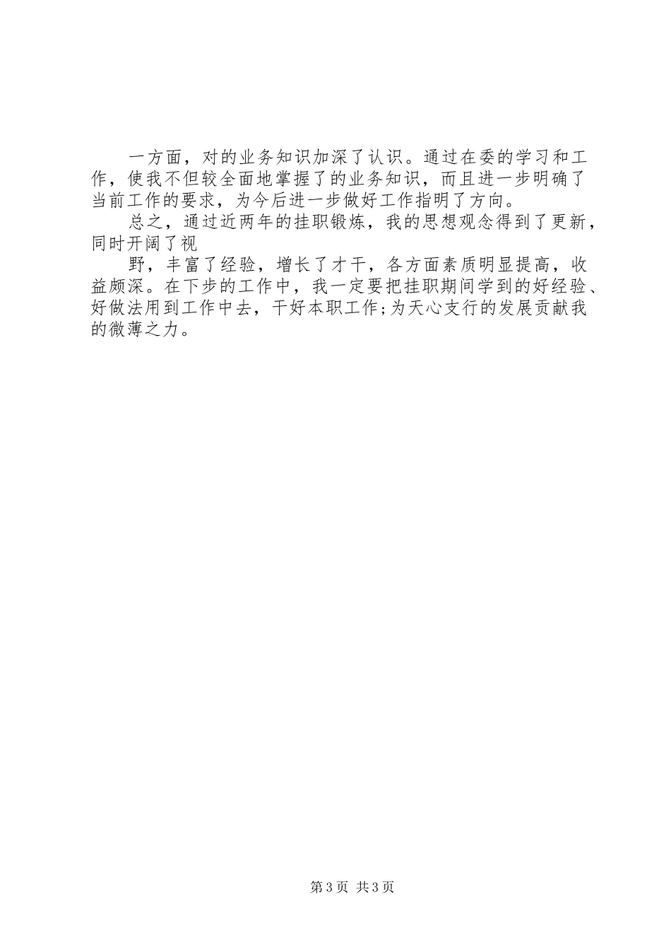 实岗挂职心得体会 _第3页