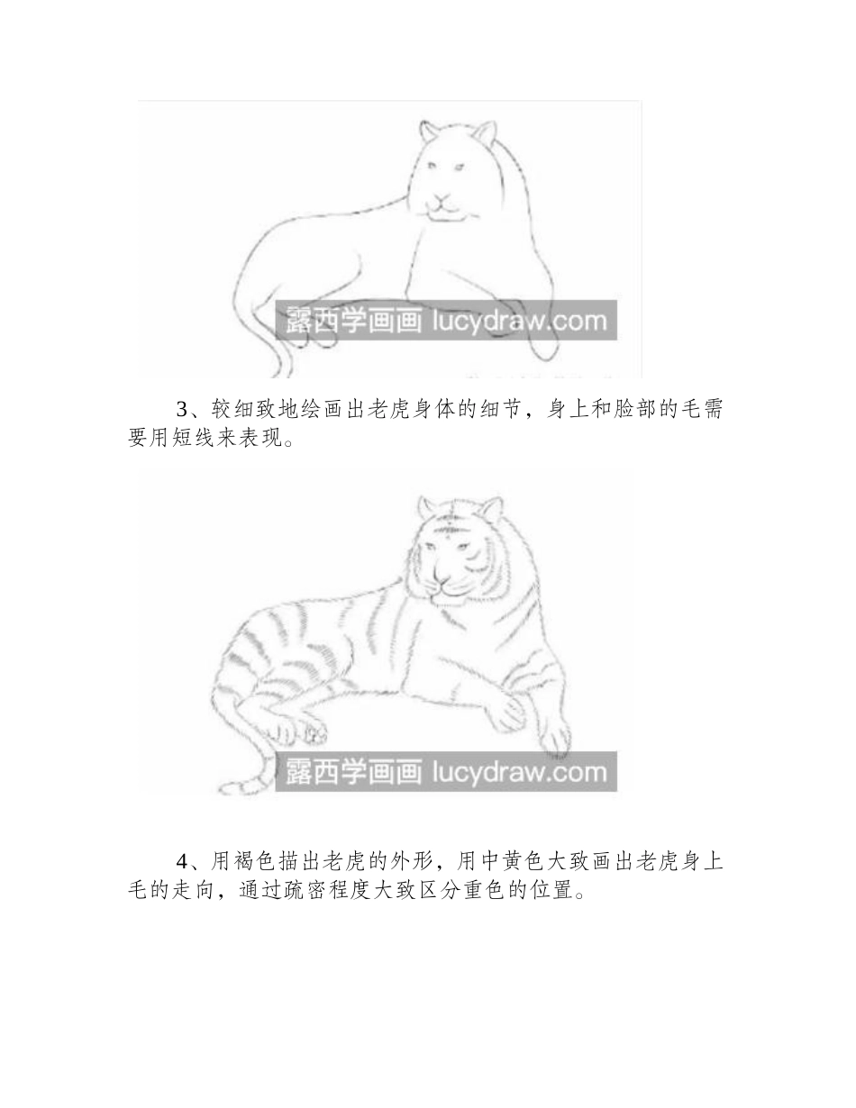 老虎怎么画_老虎的彩铅步骤有几步_彩铅画教程_第2页