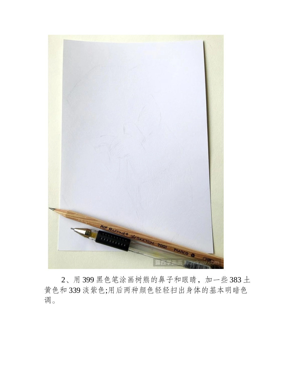 考拉彩铅画教程彩铅画教程_第2页
