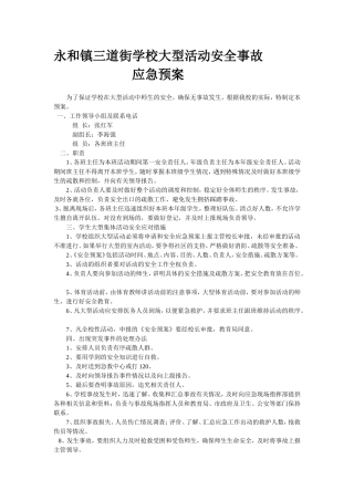 永和镇三道街学校大型活动安全事故