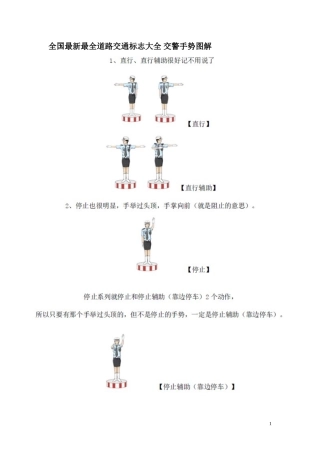 全国最新最全道路交通标志大全_交警手势图解_仪表图解说明