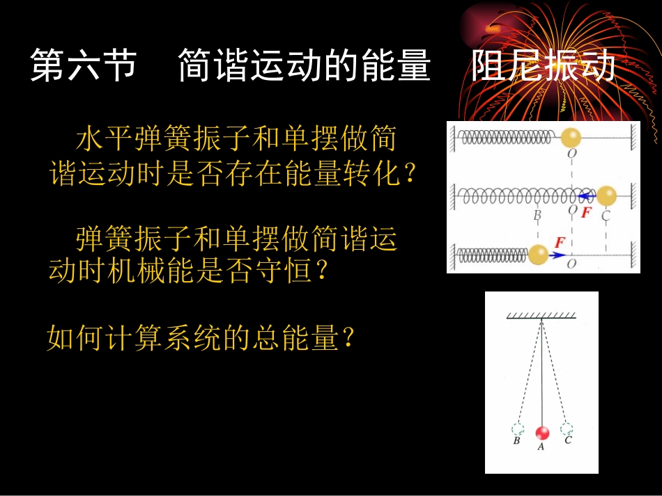 简谐运动的能量阻尼振动受迫振动共振_第1页