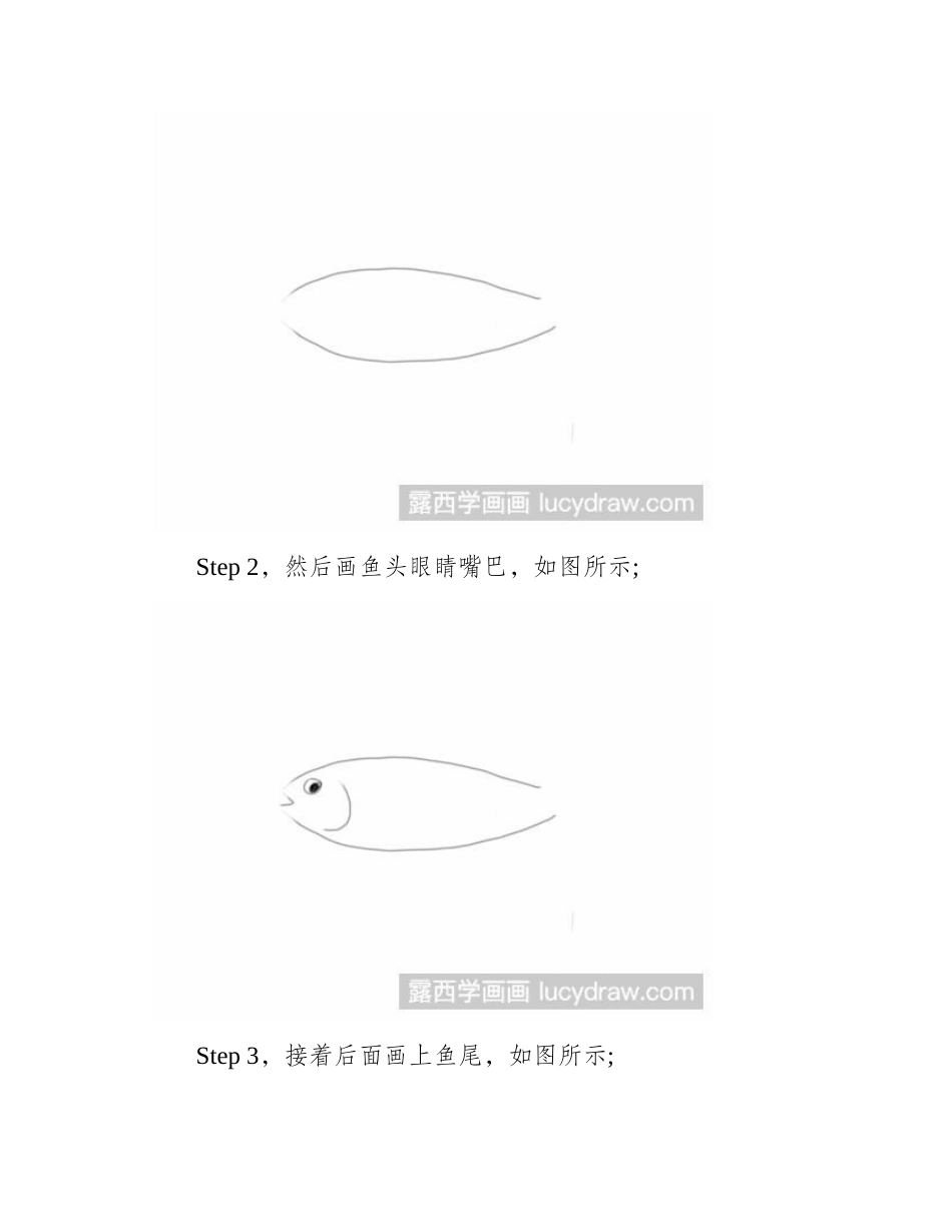 金枪鱼简笔画教程简笔画教程_第2页