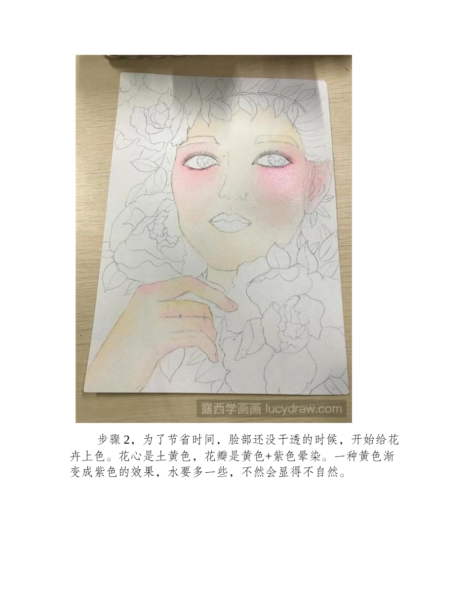 美人如花水彩画教程水彩画教程_第2页
