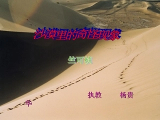 《沙漠里的奇怪现象》